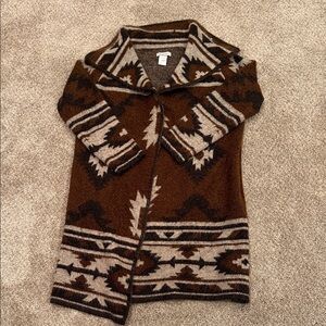 XS Aztec design long cartigan
